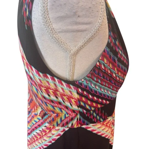 CHICO'S SPRING/SUMMER MULTI-COLOR MAXI DRESS MED 8/10 #CL - Picture 3 of 7